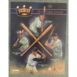 1994 Upper Deck “The Triple Crown" 8x11 Mantle, Williams, Robinson Yaz 0571/2500